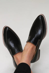 Zofia™ | Black Patchwork Moccasin