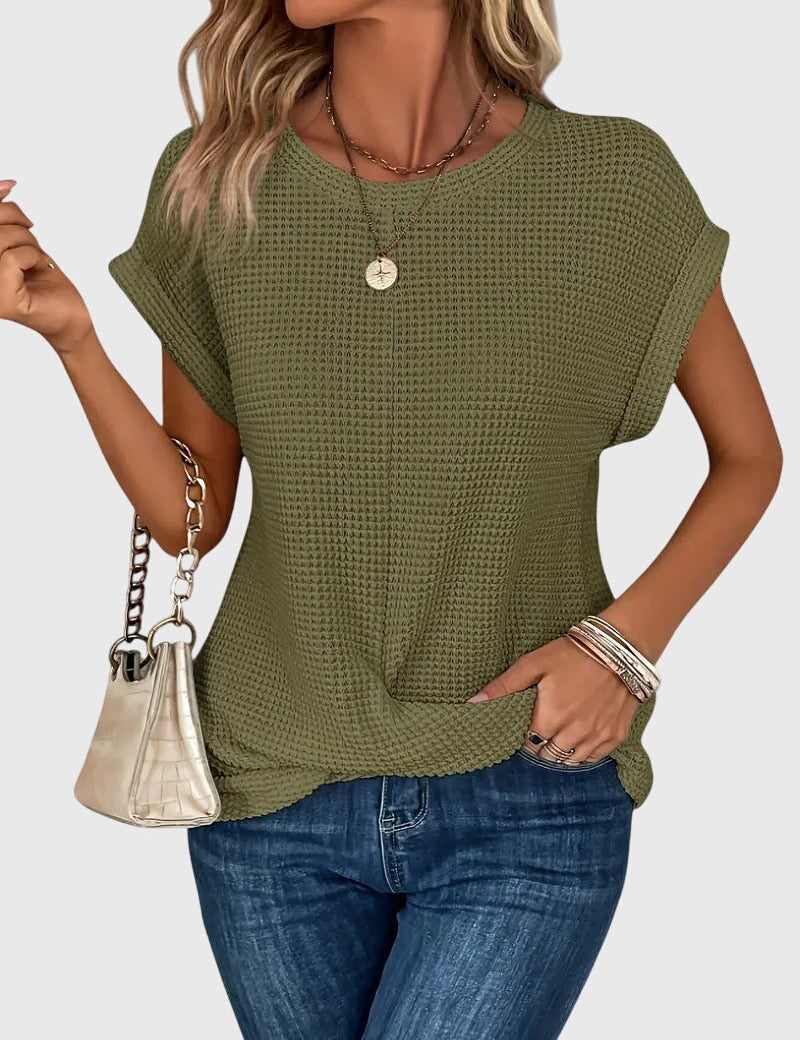 Isa™ | Elegant Blouse with Round Neck