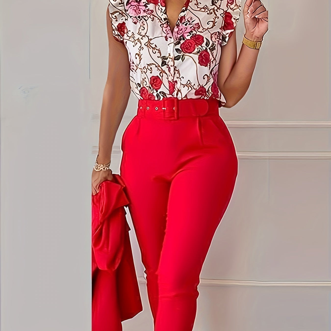 Florabel - Elegant Set with Flutter Sleeves