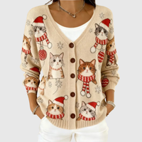 Comfortable Buttoned Knit Cardigan