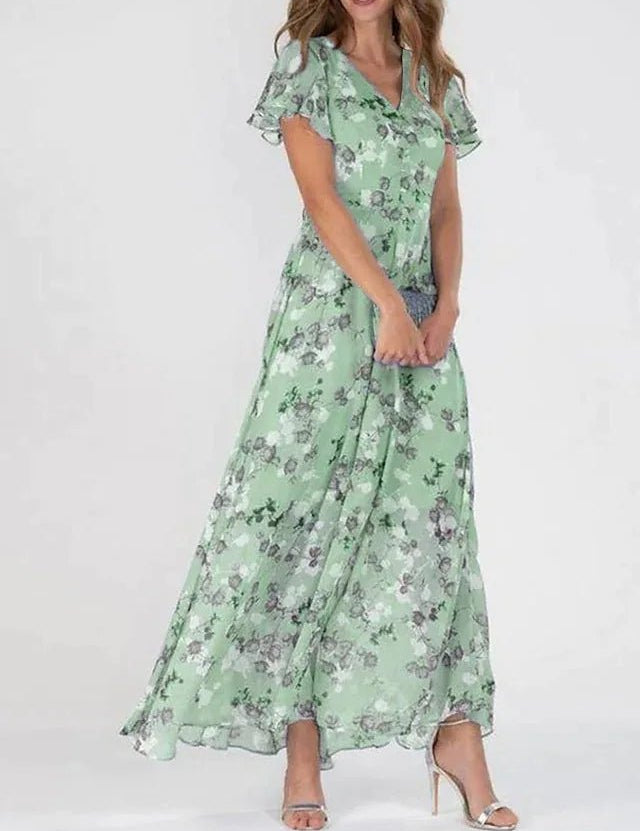 ZURI | ELEGANT AND FLOWY DRESS WITH SLIMMING EFFECT