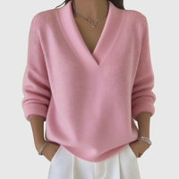 Faye | Soft V-Neck Sweater in Relaxed Fit