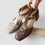Elyxiana | Block Heels with T-Strap