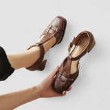 Elyxiana | Block Heels with T-Strap