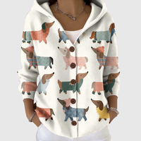 Comfortable Hooded Knit Cardigan