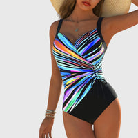 Trendy High-Elasticity Swimsuit with Front Cross Detail