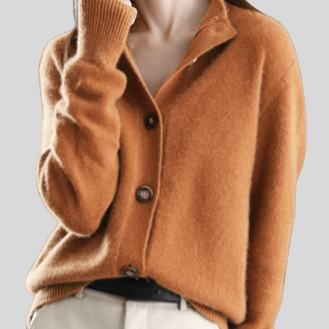 Claire | Retro Style Cashmere Cardigan