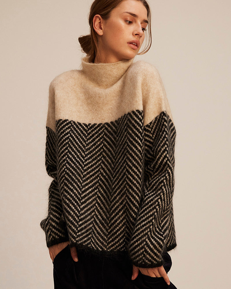 Norah | Pull en Coton à Col Montant
