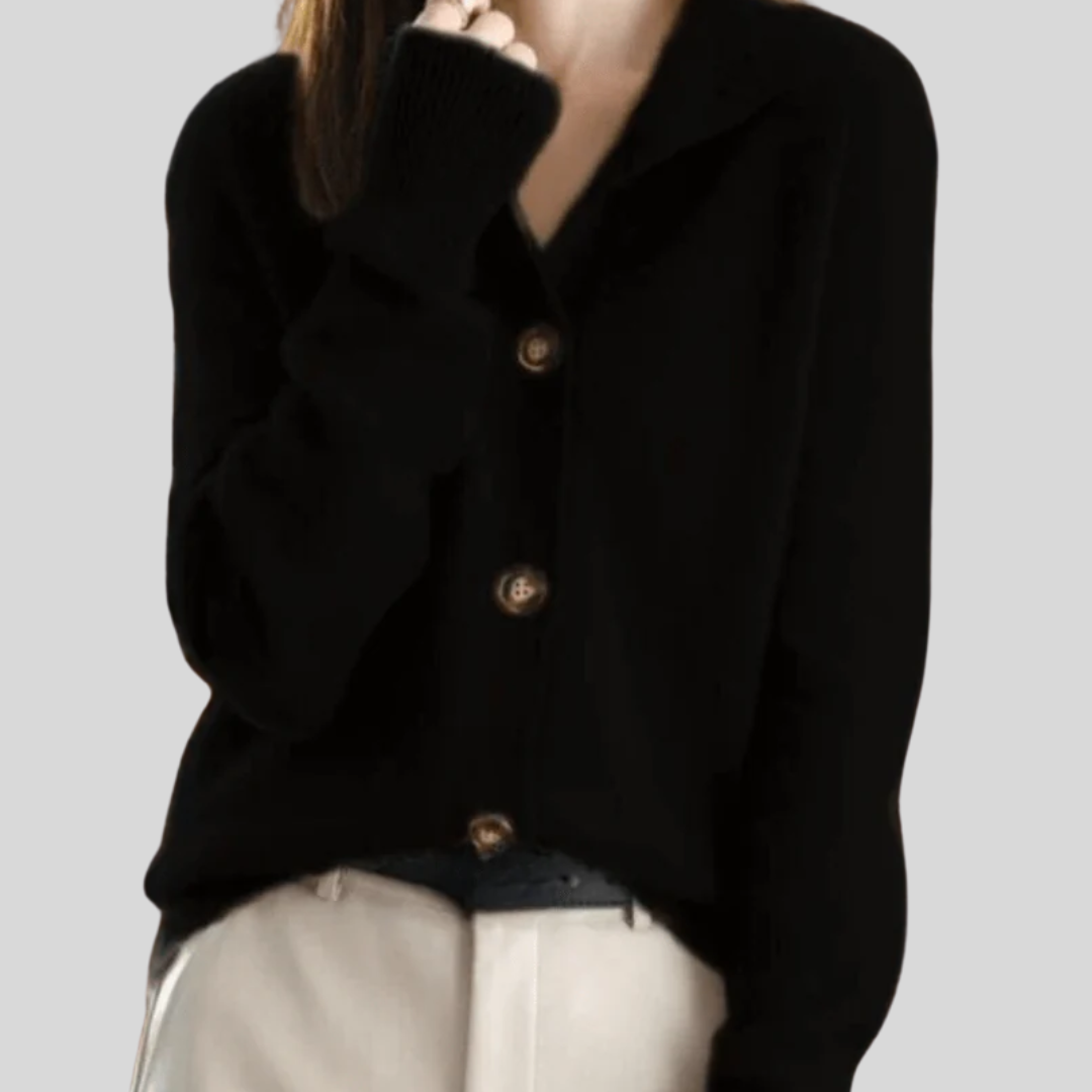 Claire | Retro Style Cashmere Cardigan
