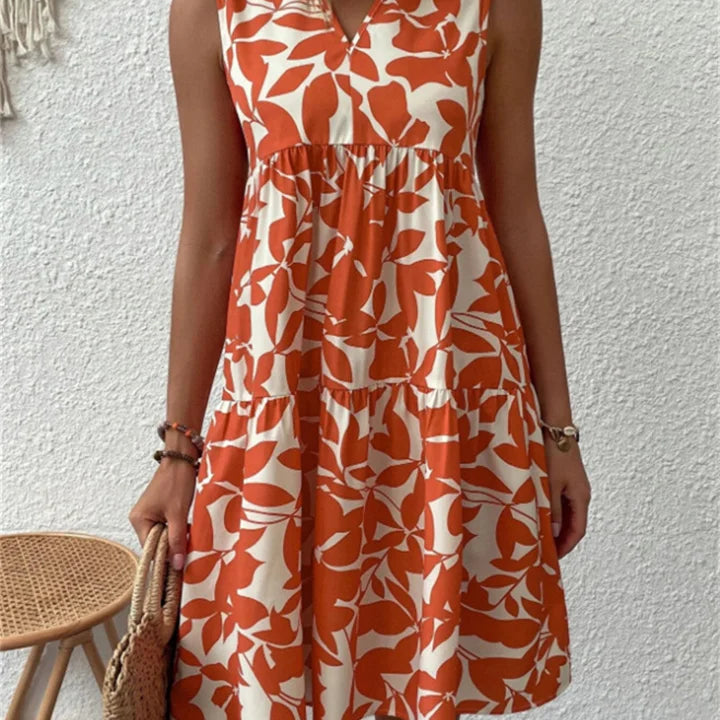 TASHA | FLOWY MIDI DRESS WITH A FLARE