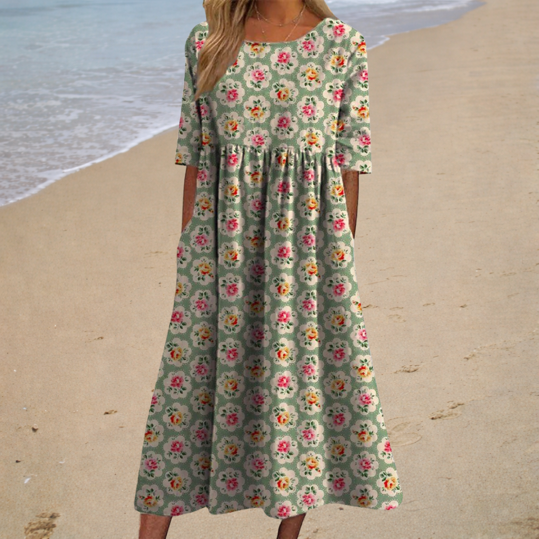 Chalk | Chic and Comfortable Long Flowing Dress