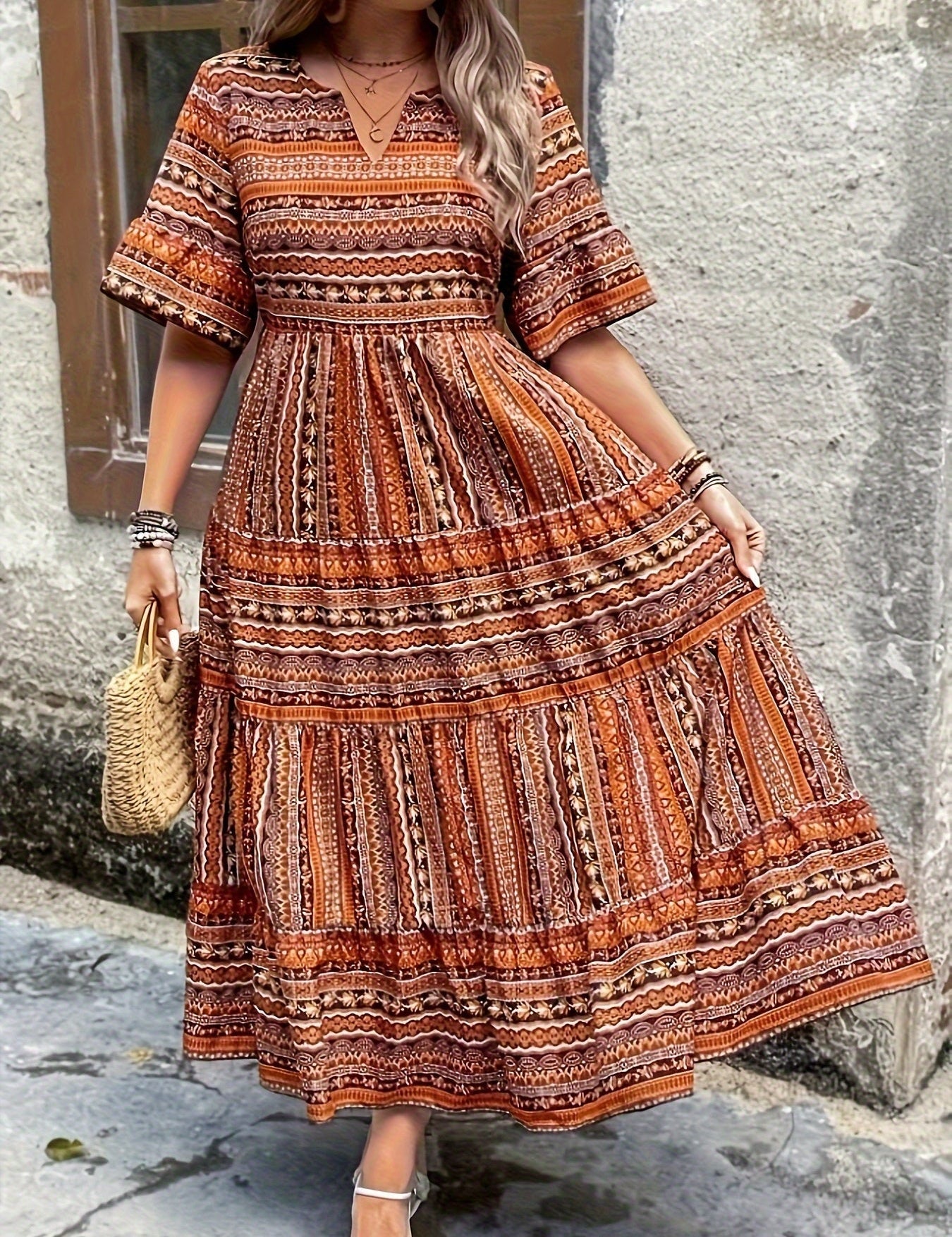 Joraine - Fluid Ethnic Dress