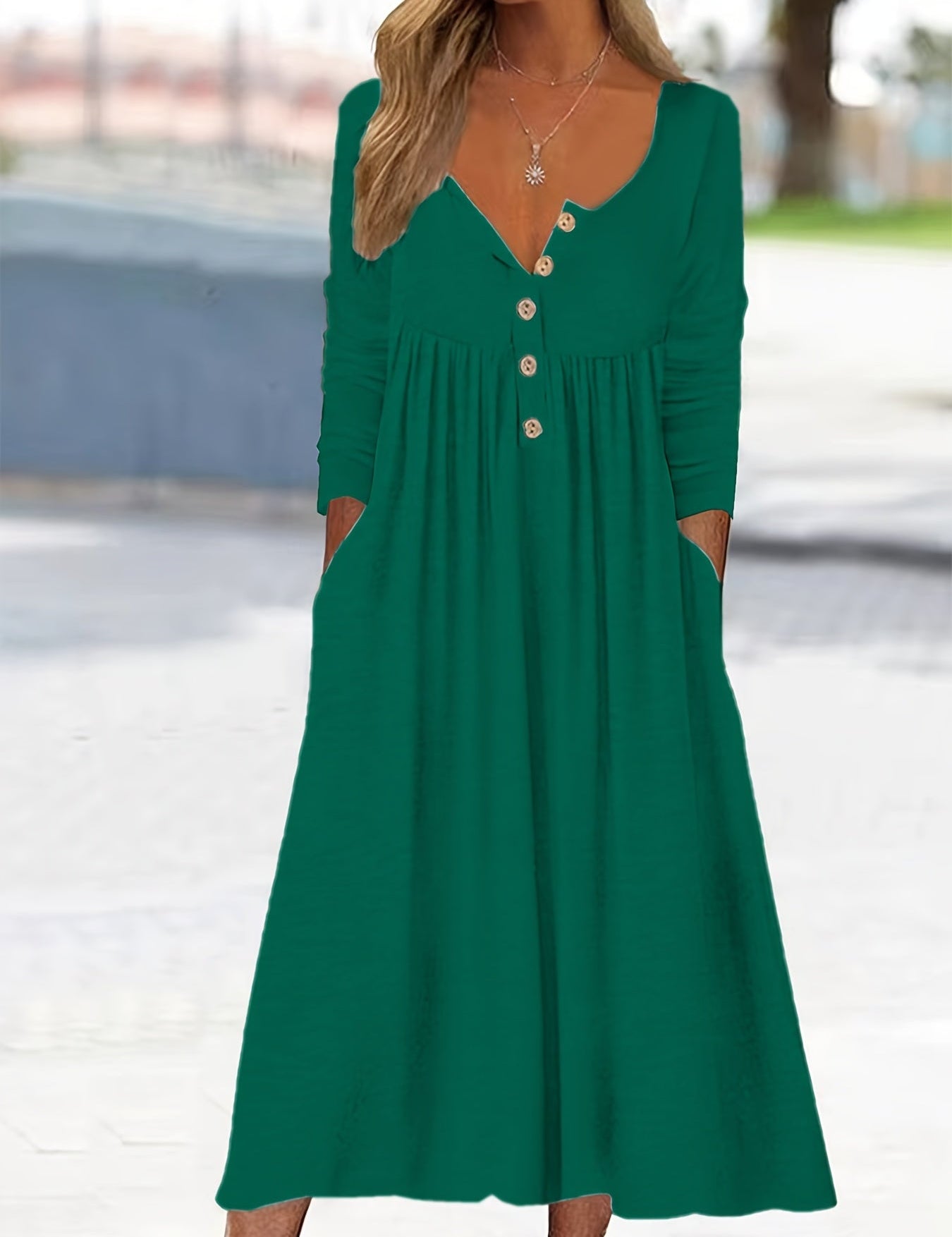 ZARA | MIDI DRESS WITH FRONT BUTTONS