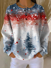 Alix - Christmas Sweater with Soft Tree Pattern