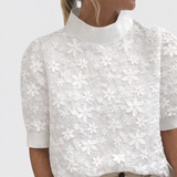 Sonelita™ | Elegant Blouse with High Collar
