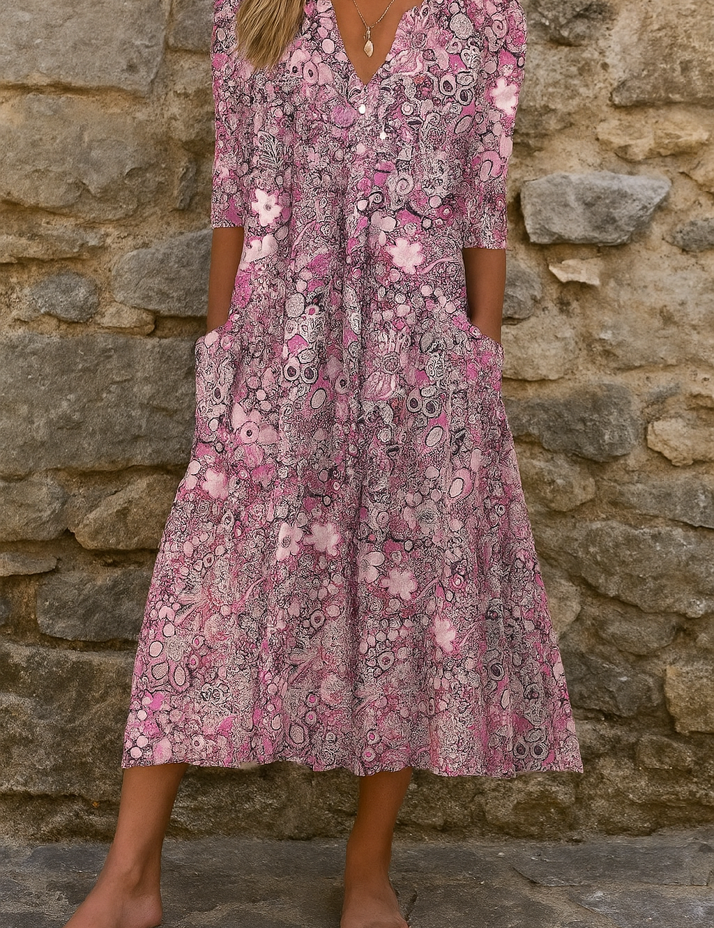 Harlow | Elegant Dress with V-Neck