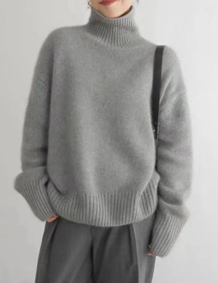 Amaya | Pull Col Roulé en Cachemire Luxueux