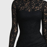 Monica | Elegant Flared Lace Maxi Dress