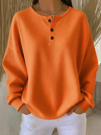 Hélène - Cozy Waffle Knit Sweater
