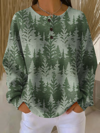 Inès - Classic Tree Pattern Sweatshirt