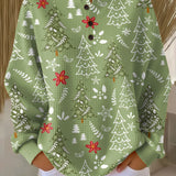 Ingrid - Christmas Tree Pattern Sweatshirt