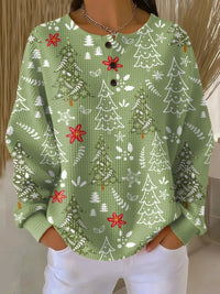 Ingrid - Christmas Tree Pattern Sweatshirt