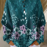 Nora - Floral Design Sweatshirt