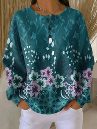 Nora - Floral Design Sweatshirt