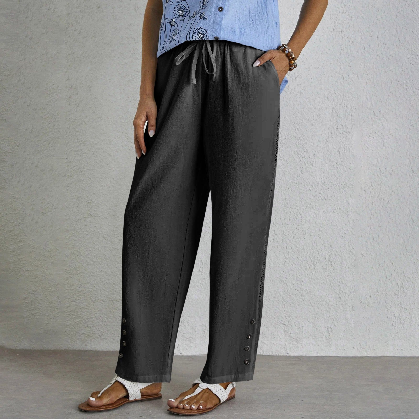 Shania - Relaxed Button Pants