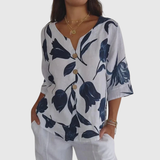 Laura | Comfortable V-Neck Blouse