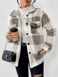 Martin | Elegant Plaid Fleece Jacket