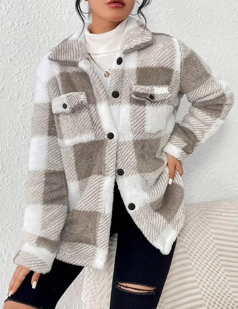 Martin | Veste en Polaire à Carreaux Élégante