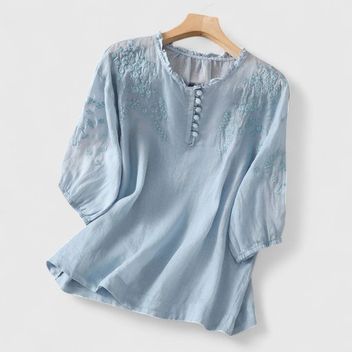 Vasilene | Elegant Button Blouse