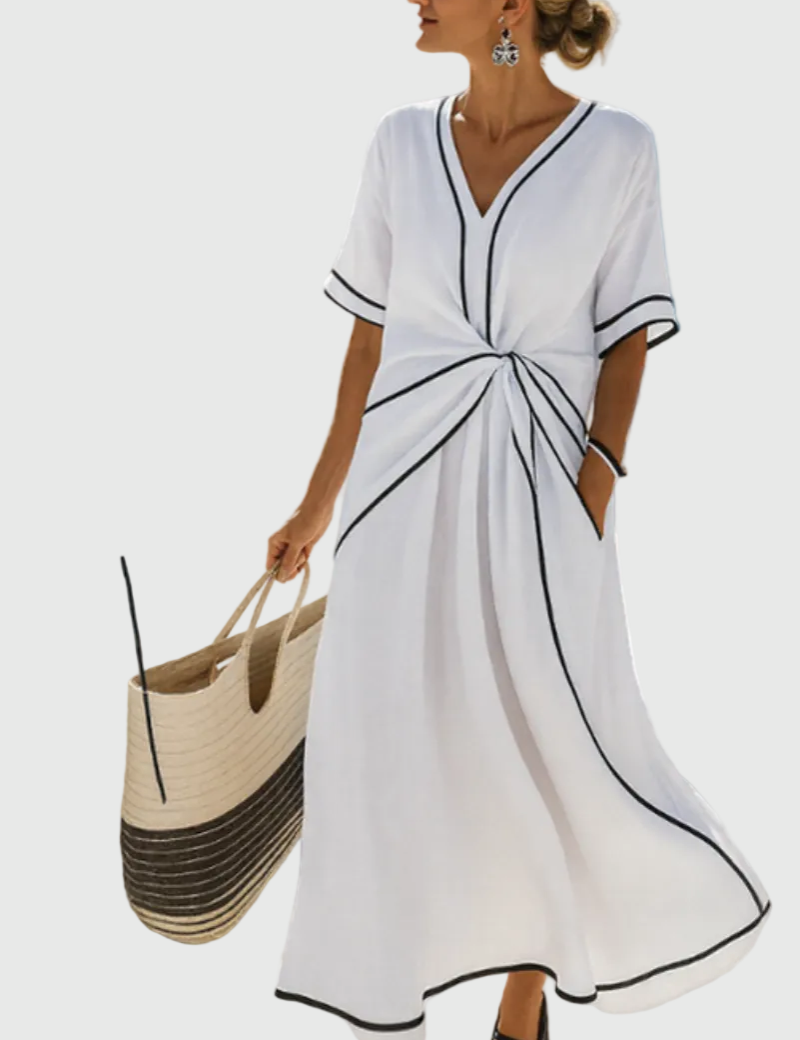 Helena | Draped Maxi Dress