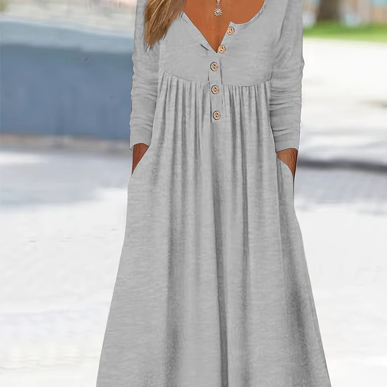 ZARA | MIDI DRESS WITH FRONT BUTTONS