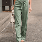 Joleen - Women's Relaxed Pants with Drawstring and Elastic Waist
