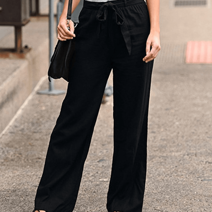 Joleen - Women's Relaxed Pants with Drawstring and Elastic Waist