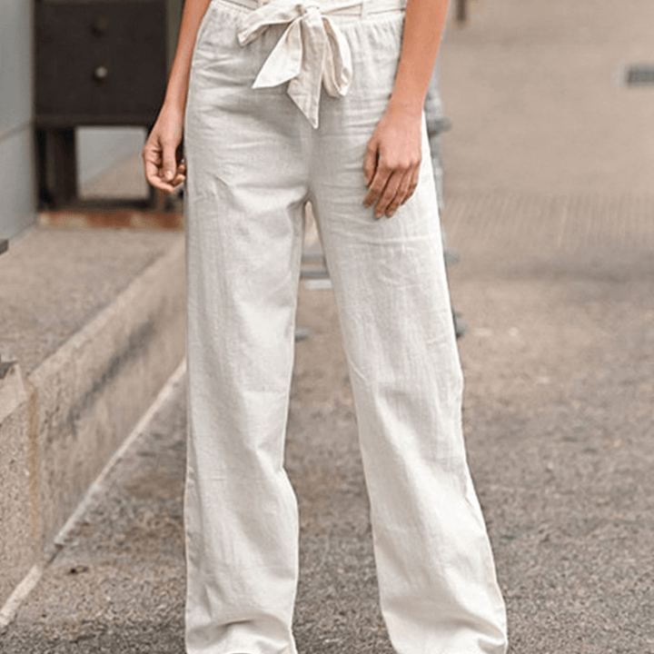 Joleen - Women's Relaxed Pants with Drawstring and Elastic Waist