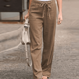 Joleen - Women's Relaxed Pants with Drawstring and Elastic Waist