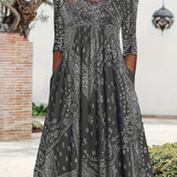 ELOWEN | CASUAL LONG SLEEVE MIDI DRESS
