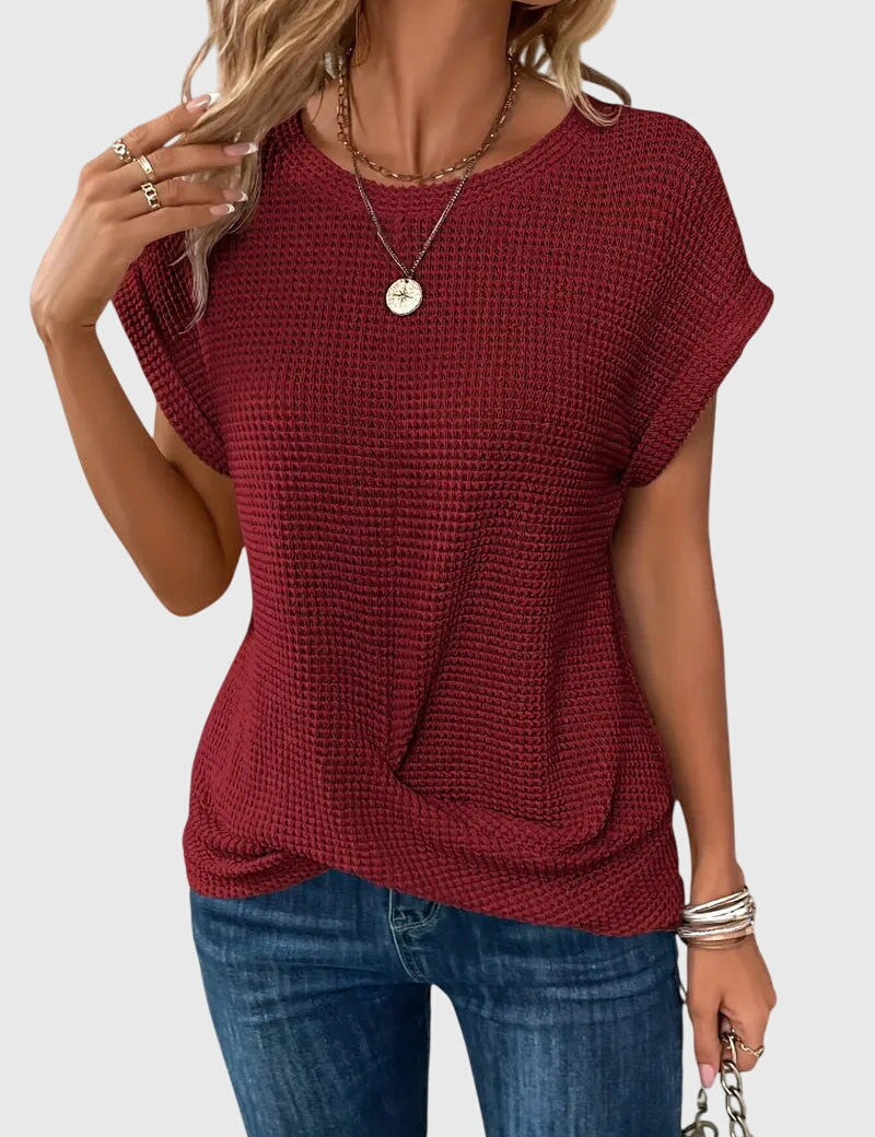 Isa™ | Elegant Blouse with Round Neck