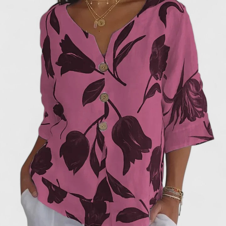 Laura | Comfortable V-Neck Blouse