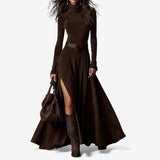 Élodie | Elegant long dress with included belt